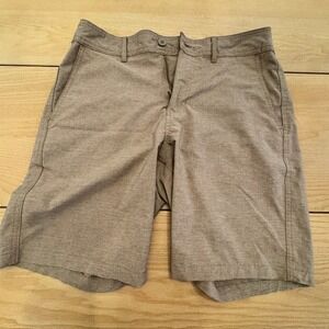 Goodfellow Co Hybrid Shorts Men Size 30 Tan Heathered Stretch Minimalist Light
